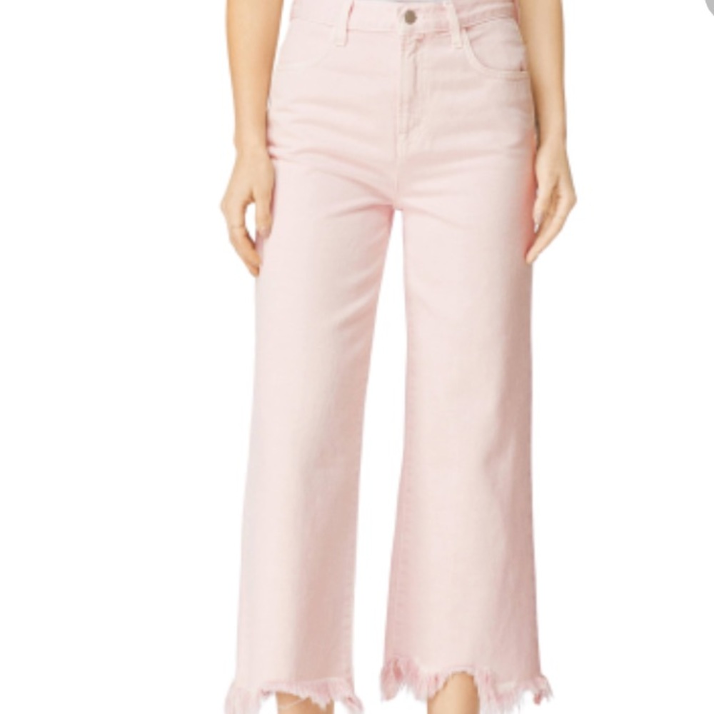J Brand Super High Rise Joan Crop Light Pink New